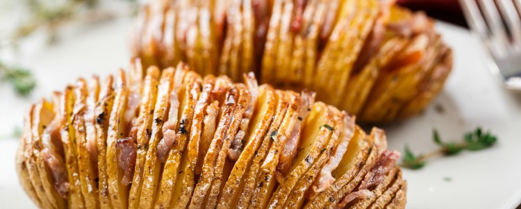 Recept pro zvýšení testosteronu : Zapečené brambory Hasselback